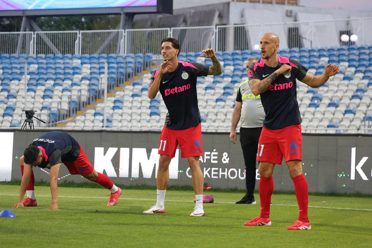 Drita - FCSB, imagini de pe gazon, înainte de meci