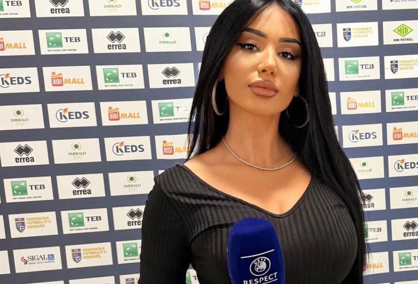 Qeqa Krelani, frumoasa jurnalistă din Kosovo, a explicat pentru Gazeta Sporturilor de ce este dură cu jucătorii și de ce-i ține la distanță,