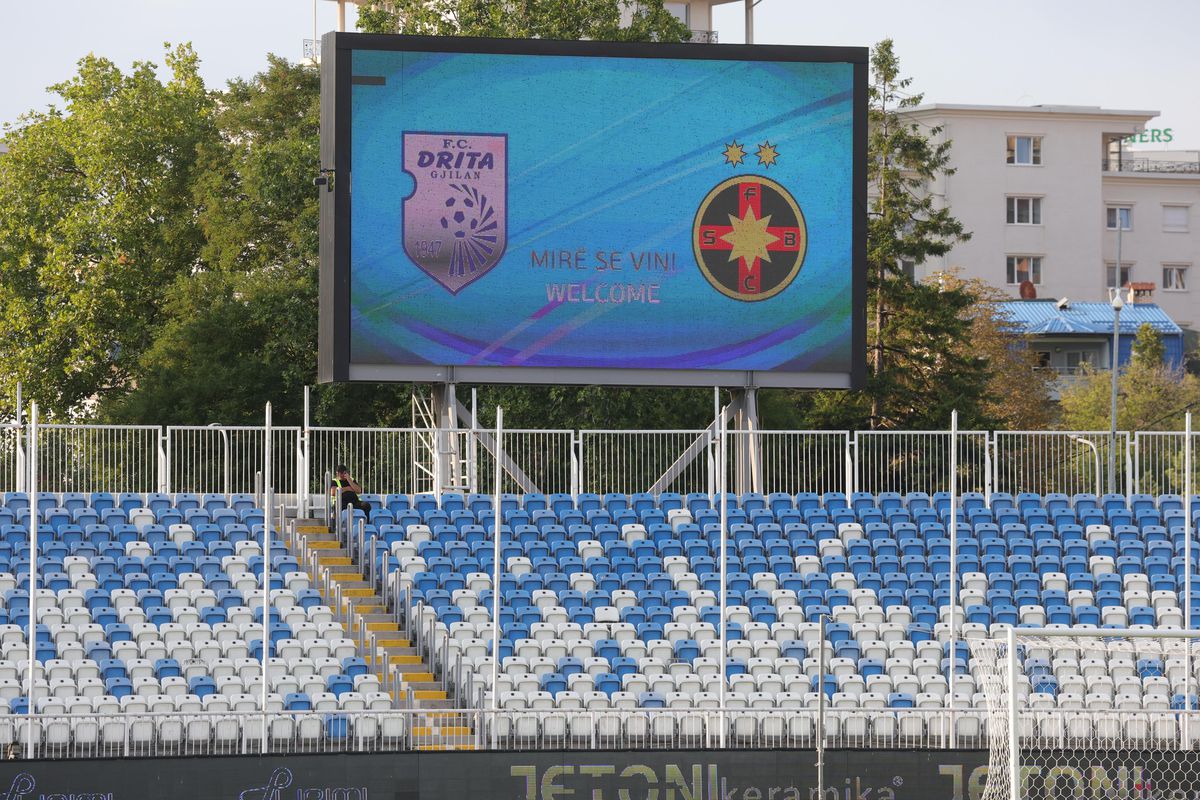 Drita - FCSB, imagini de pe gazon, înainte de meci
