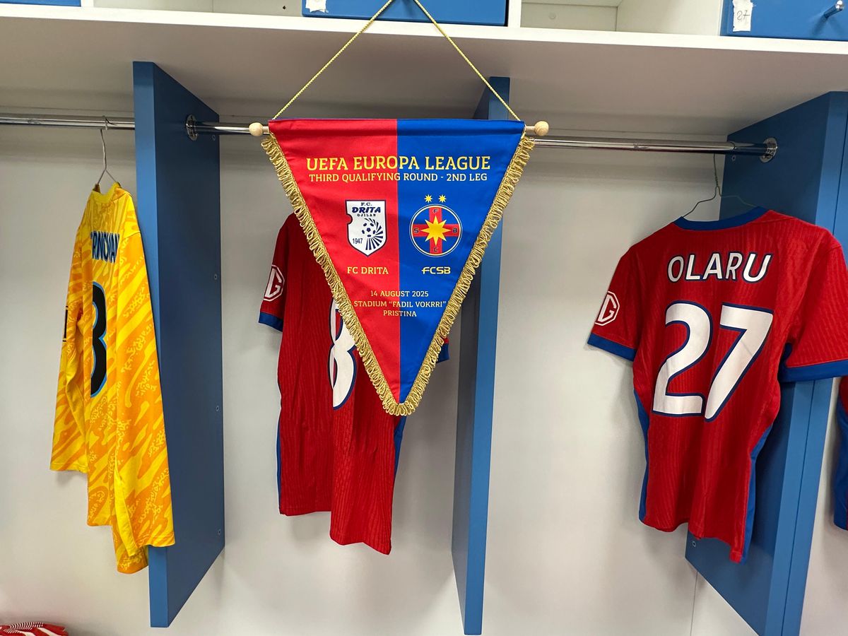 Drita - FCSB, înainte de meci. Imagini din vestiar și din stadion