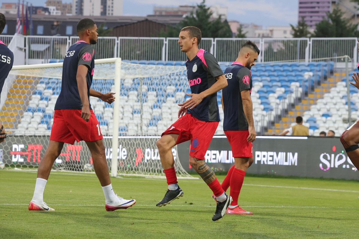 Drita - FCSB, imagini de pe gazon, înainte de meci