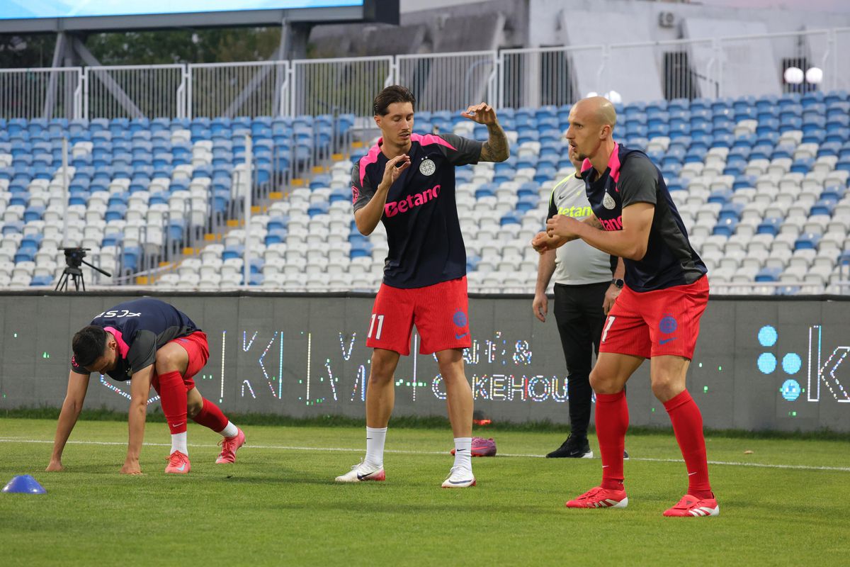 Drita - FCSB, imagini de pe gazon, înainte de meci