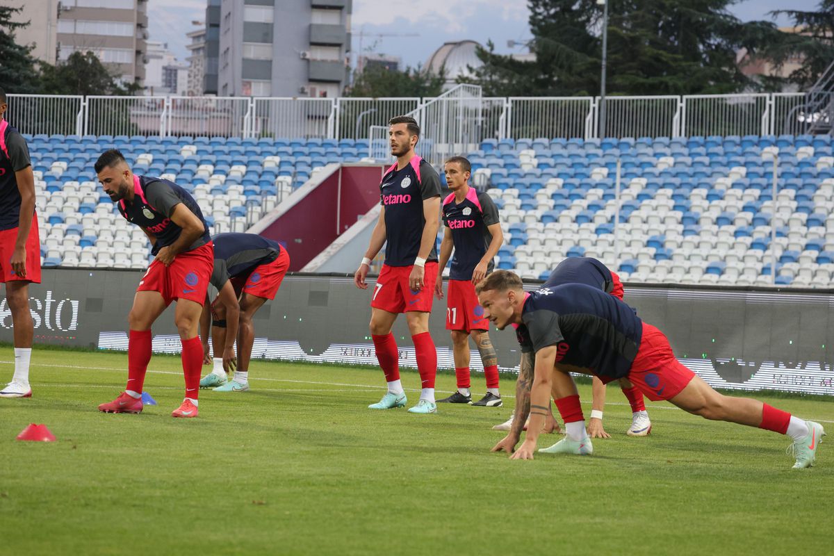 Drita - FCSB, imagini de pe gazon, înainte de meci