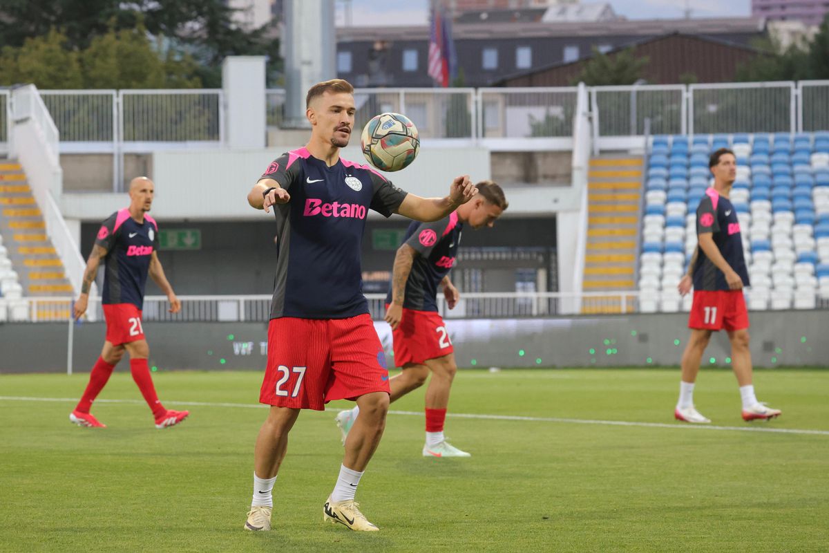 Drita - FCSB, imagini de pe gazon, înainte de meci