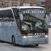 Suporterii care au făcut deplasarea cu FCSB pentru meciul cu Drita / Foto: GSP