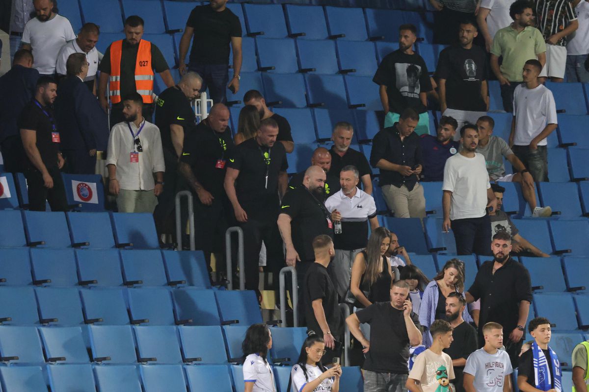 Scandal la finalul meciului Drita - FCSB » Fanii kosovari au venit spre gardurile care apărau terenul: „Țiganii, țiganii!”