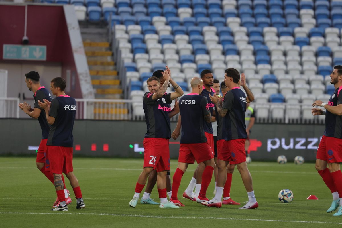 Drita - FCSB, imagini de pe gazon, înainte de meci
