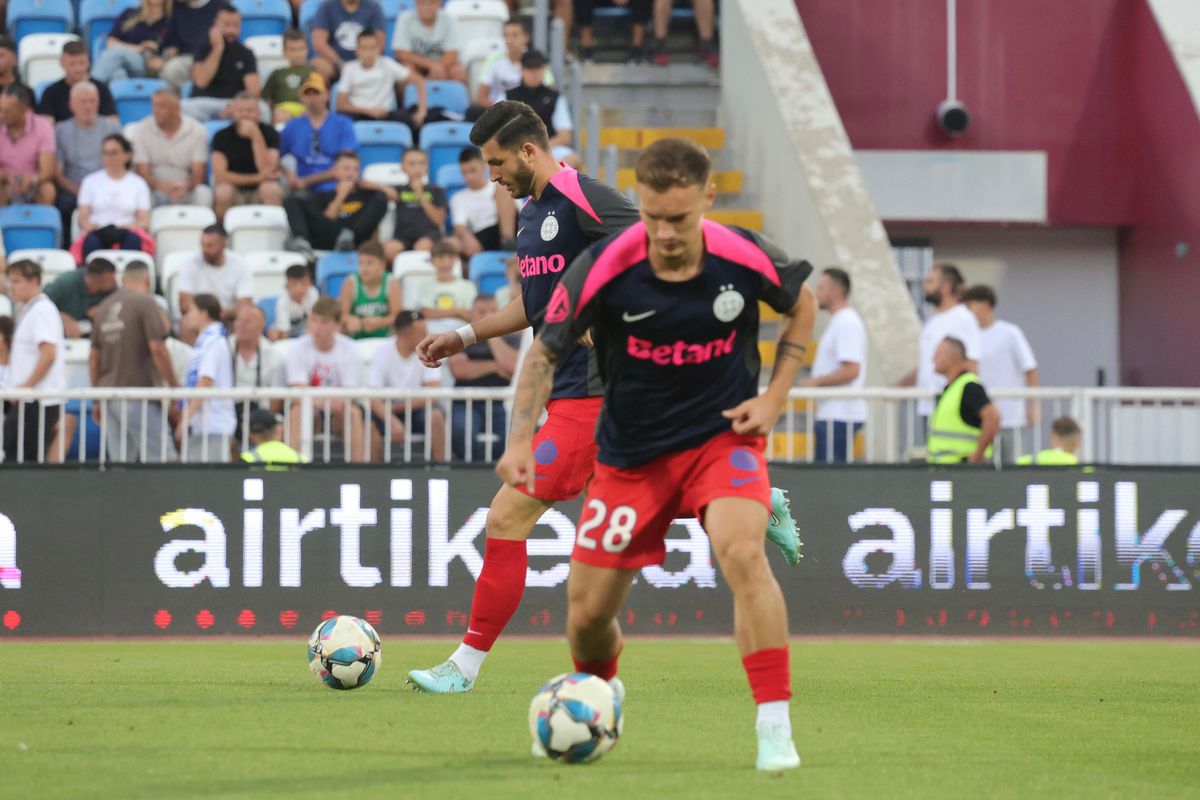 Drita - FCSB, imagini de pe gazon, înainte de meci