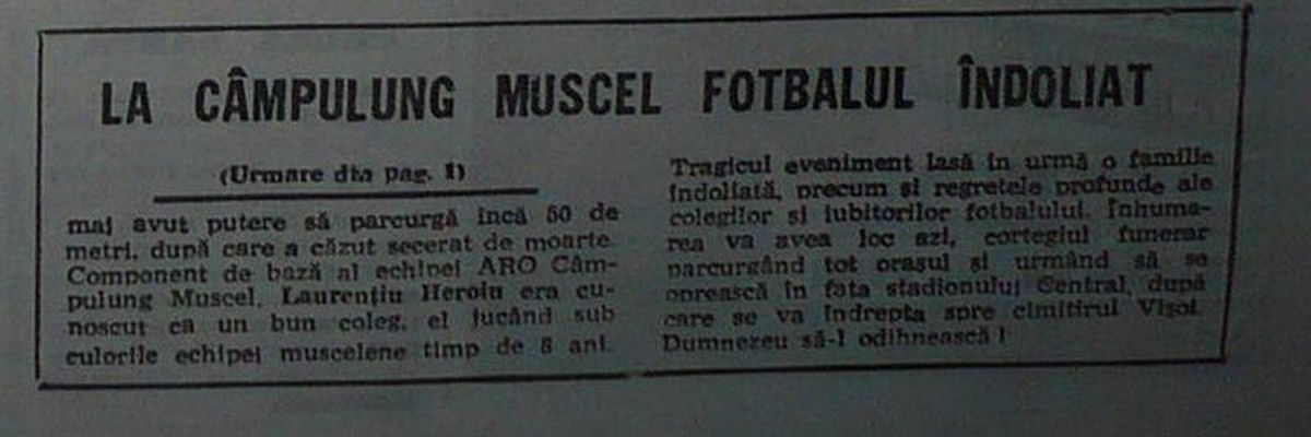 Daniel Laurențiu Heroiu - portarul de la ARO Câmpulung Muscel ucis într-un bar