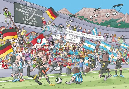 Ilustrație din cartea lui Thomas Muller, de la meciul Germania - Argentina (4-0)