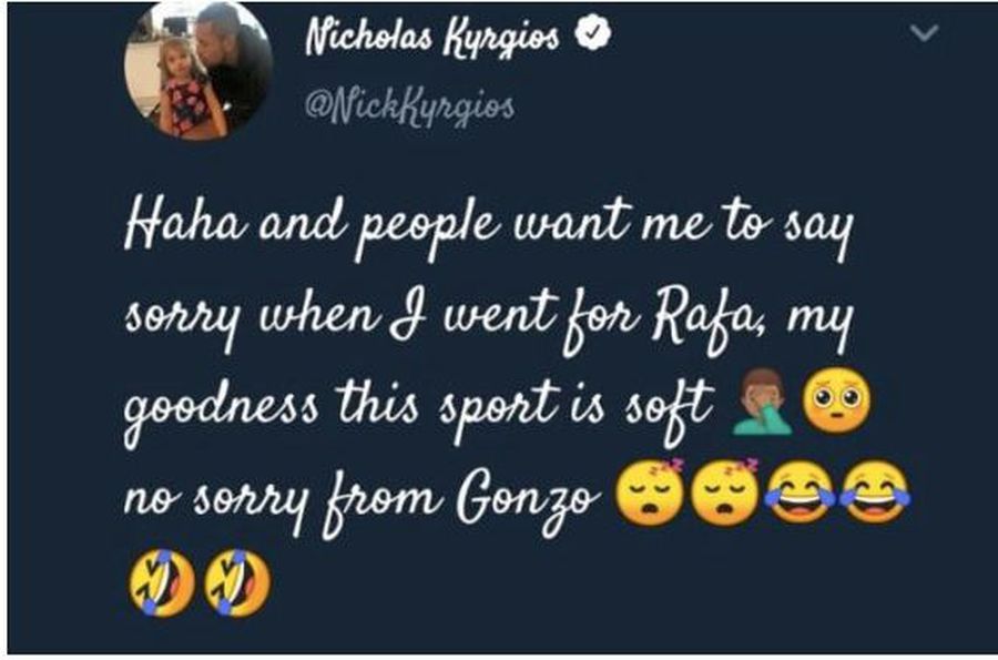 FOTO + VIDEO Nick Kyrgios îl „înghesuie” din nou pe Rafael Nadal » L-a ironizat pe Twitter, apoi și-a șters postarea