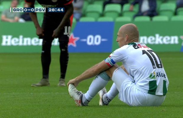 Drama lui Robben! Accidentat la Groningen, și-a dat jos tricoul și a plecat la vestiar