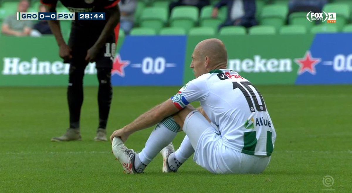 Drama lui Robben! Accidentat la Groningen, și-a dat jos tricoul și a plecat la vestiar