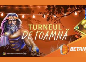 START la cel mai mare turneu din Cazinoul Betano! Turneul de Toamnă vine cu premii totale de 150.000 de lei și 15.000 de Rotiri Gratuite!