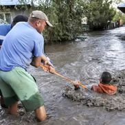 Mai multe localități din Galați, printre care și Pechea, au fost acoperite de ape în urma inundațiilor provocate de ciclonul Boris / Sursă foto: Facebook