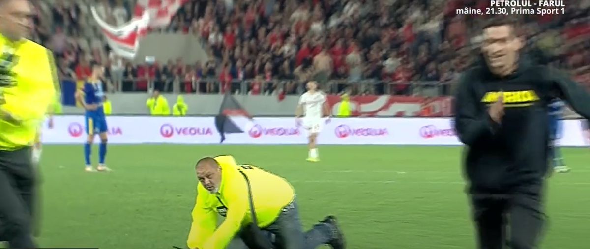 I-a „rupt frânele” » Bărbatul care a fentat un steward la Dinamo - Slobozia a explicat de ce a intrat pe teren: „Voiam să creez o diversiune”