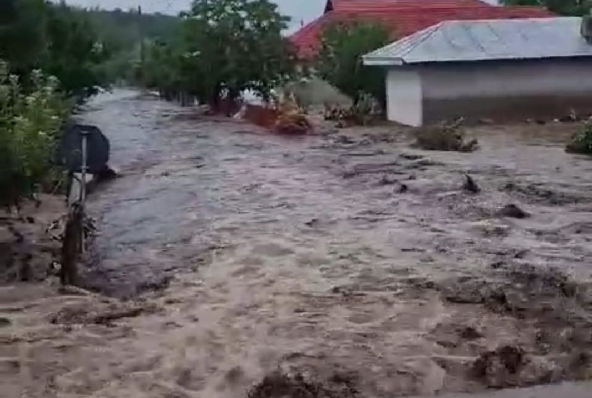 Inundații în Pechea, localitatea natală a lui Lucian Bute