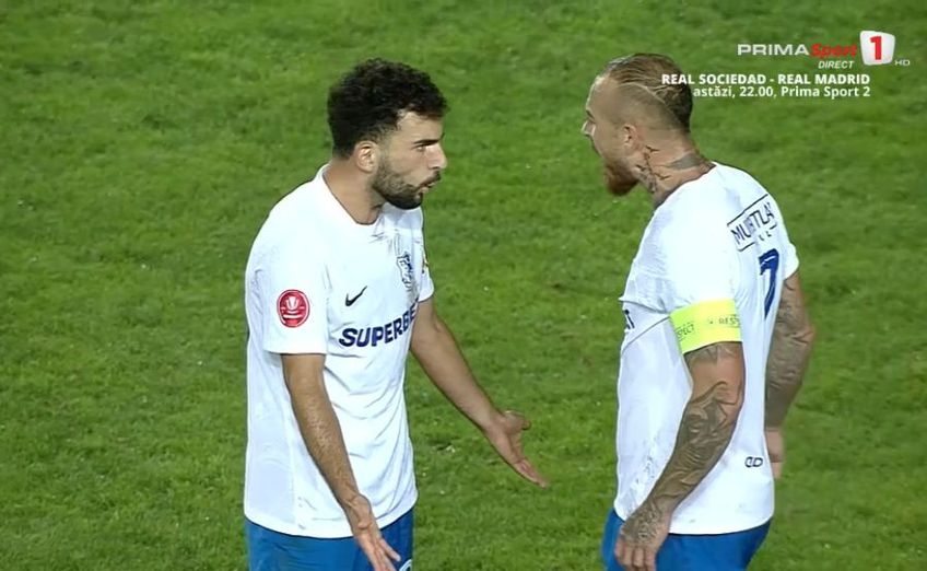 Denis Alibec, ieșire nervoasă la adresa lui Narek Grigoryan / FOTO: captură TV @Prima Sport1