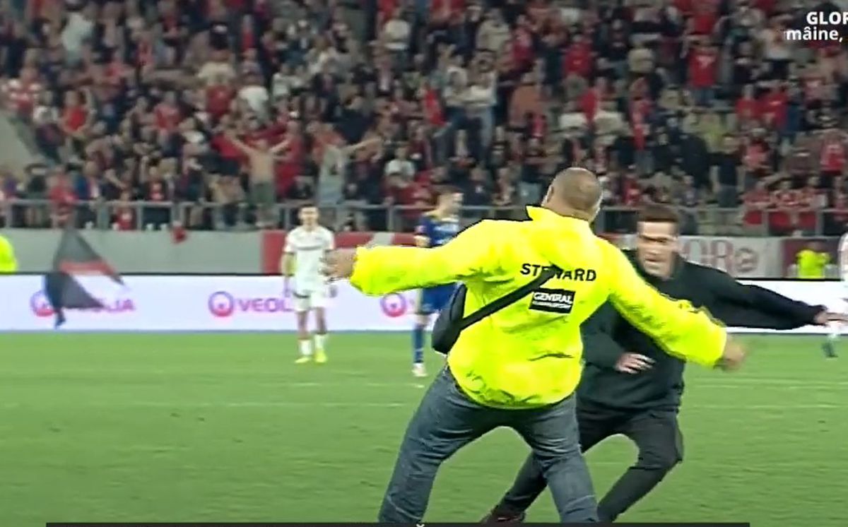 I-a „rupt frânele” » Bărbatul care a fentat un steward la Dinamo - Slobozia a explicat de ce a intrat pe teren: „Voiam să creez o diversiune”