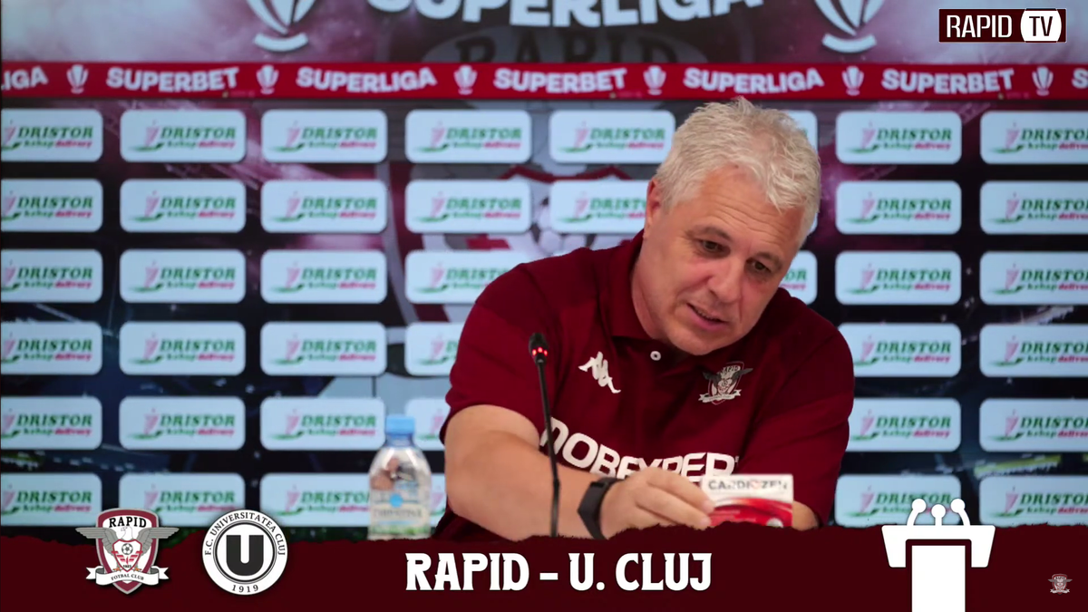 După „Anticârcel”, Șumudică a venit cu alte pastile la conferință: „M-au doborât, să le luați și voi”