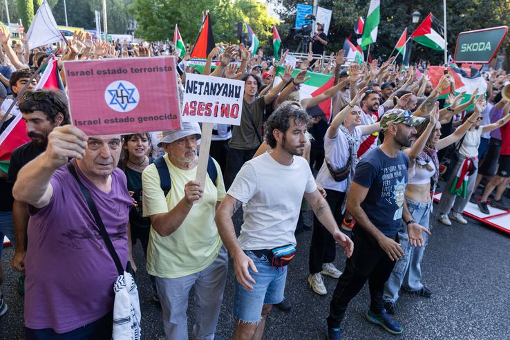Protestatarii pro-palestinieni au dus la anularea etapei din Madrid/Foto: Imago Images