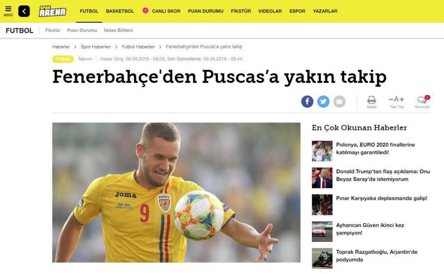 George Pușcaș depinde de Juventus să scape de Reading » Fenerbahce îl vrea pe atacantul român