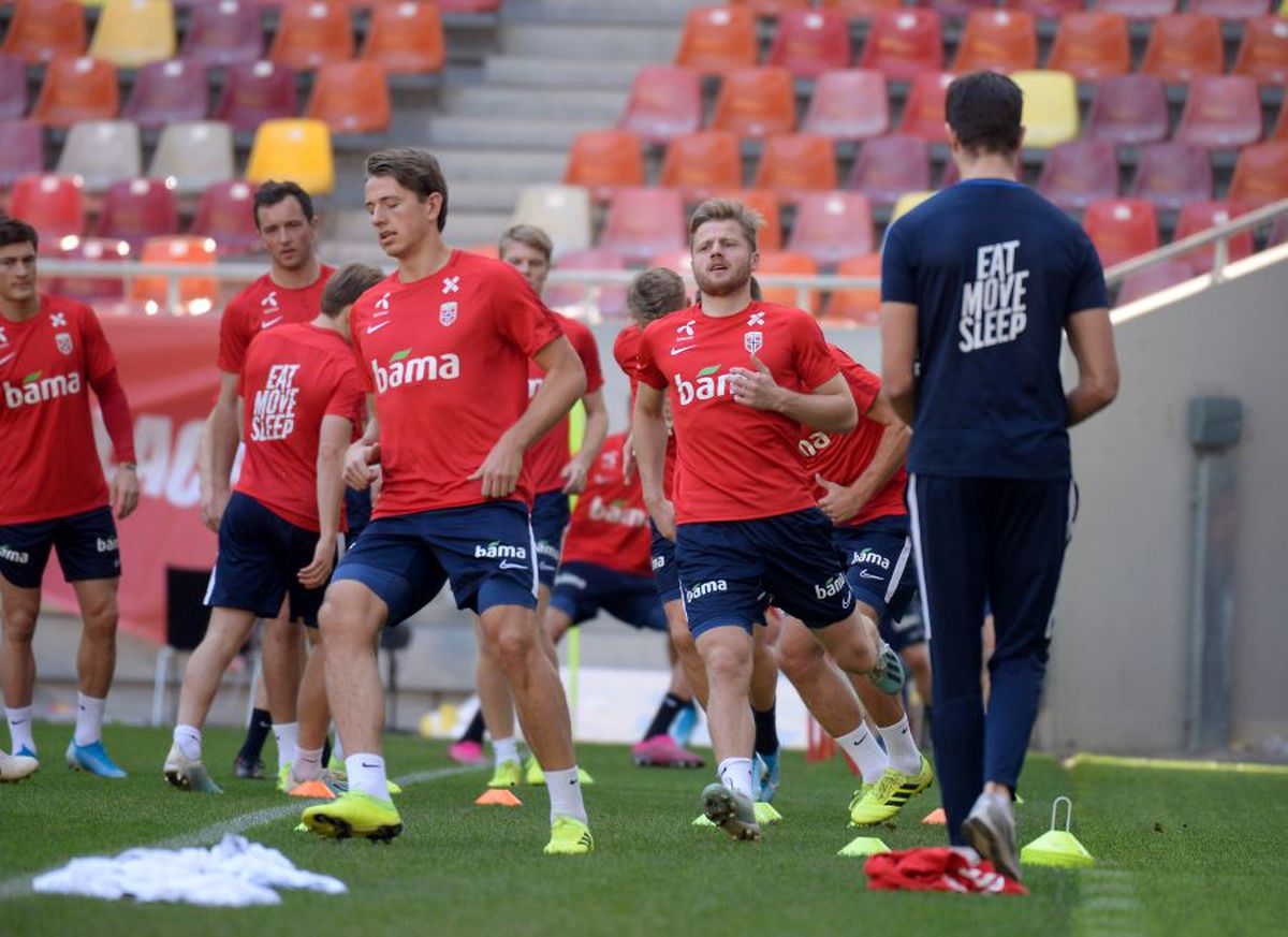 ROMÂNIA - NORVEGIA // VIDEO+FOTO Norvegienii au făcut antrenamentul oficial înaintea meciului cu România » Accesul presei permis pe toată durata ședinței de pregătire