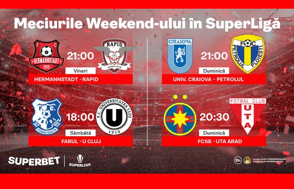 SuperWeekend în SuperLigă! Vezi Oferta Superbet și alege SuperCotele "verzi"