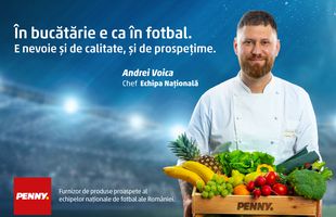 PENNY e alături de jucătorii echipei naționale și le livrează produse proaspete pentru o alimentație sănătoasă și echilibrată