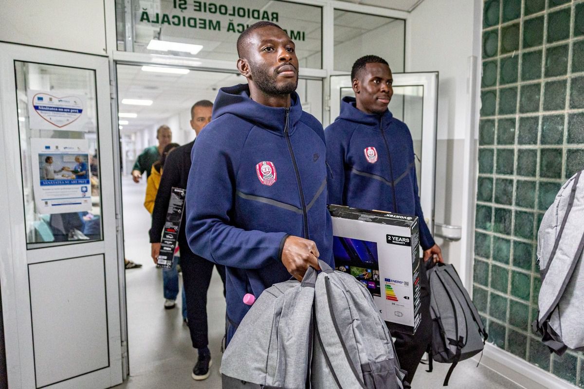 Momente speciale la Cluj » Jucătorii de la CFR au adus zâmbete și speranță copiilor de la Institutul Oncologic