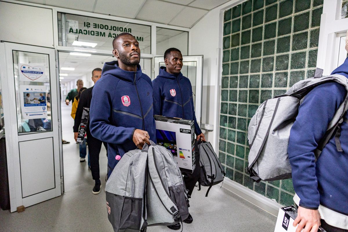 Momente speciale la Cluj » Jucătorii de la CFR au adus zâmbete și speranță copiilor de la Institutul Oncologic