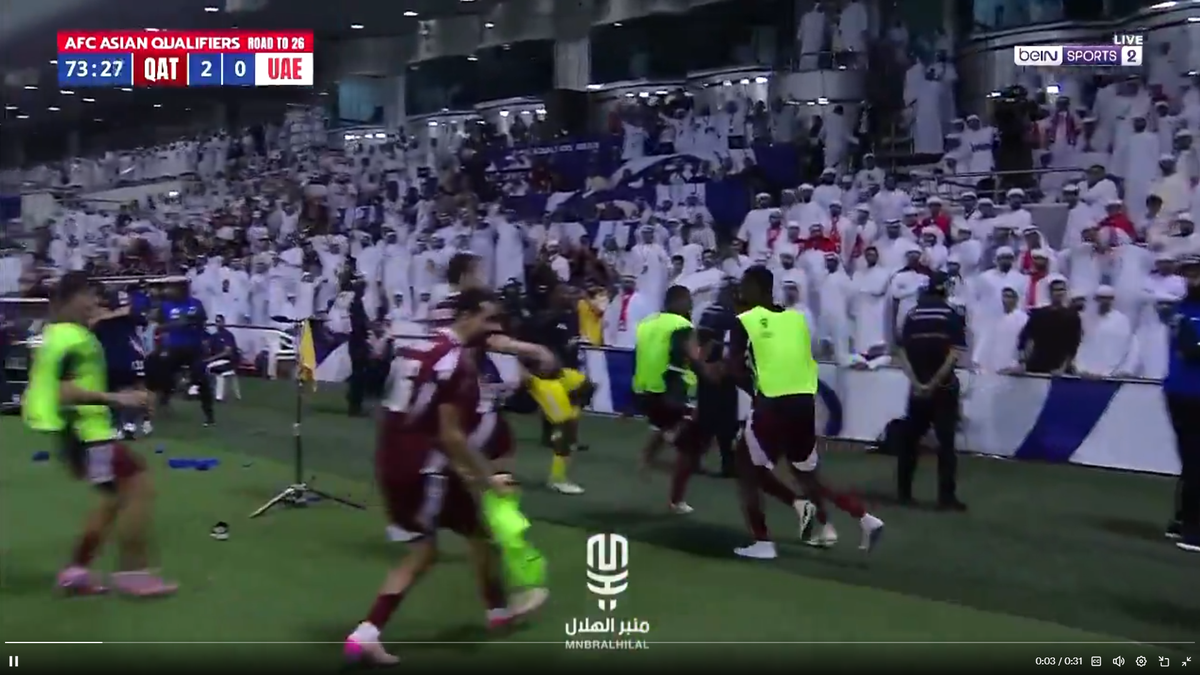 Incidente în timpul meciului Qatar - Emiratele Arabe Unite