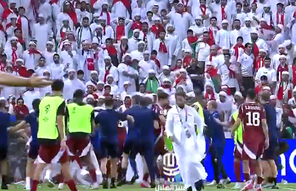 Scandal imens sub ochii lui Cosmin Olăroiu în Qatar - Emiratele Arabe Unite: bătaie pe gazon între fani și jucători