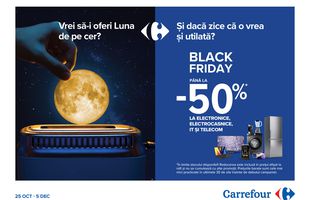 Ce poți cumpăra cu buget redus de Black Friday la Carrefour: electronice și electrocasnice la prețuri mai mici și cu 50%