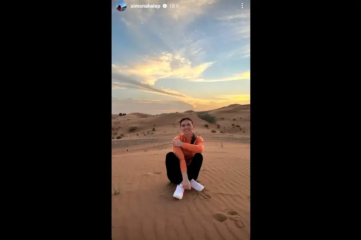 Simona Halep filmează în deșert » Imaginile postate pe Instagram