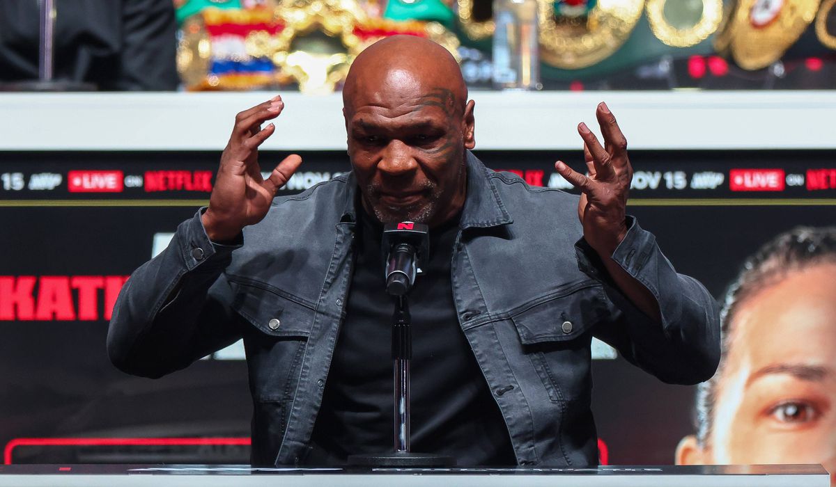 Mike Tyson, conferință înainte de meciul cu Jake Paul