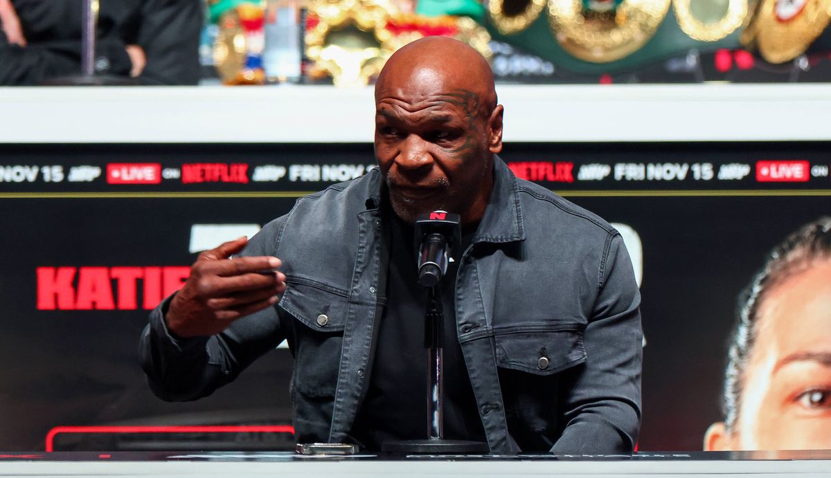 Mike Tyson, conferință înainte de meciul cu Jake Paul