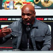 Mike Tyson, conferință înainte de meciul cu Jake Paul/ foto Imago Images