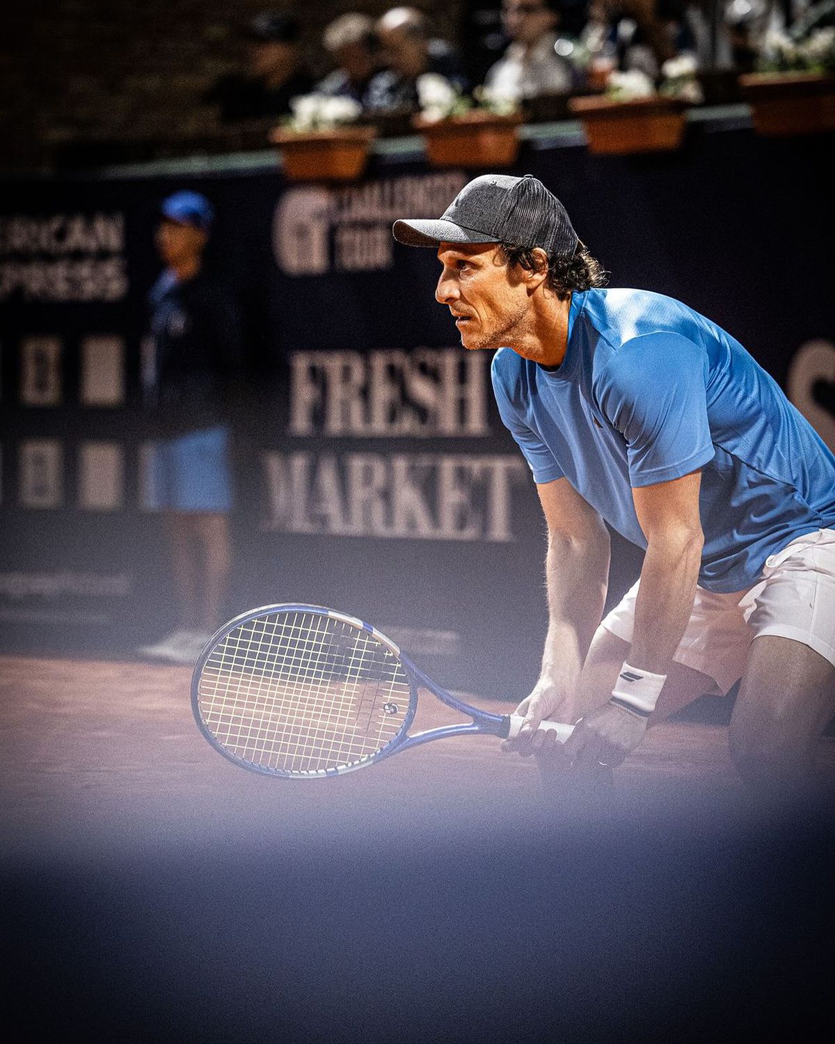 Diego Forlan la primul meci de tenis profesionist