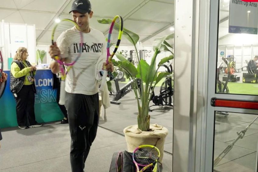 Rafael Nadal, la puțin timp după sosirea la Malaga / Captură@ Davis Cup