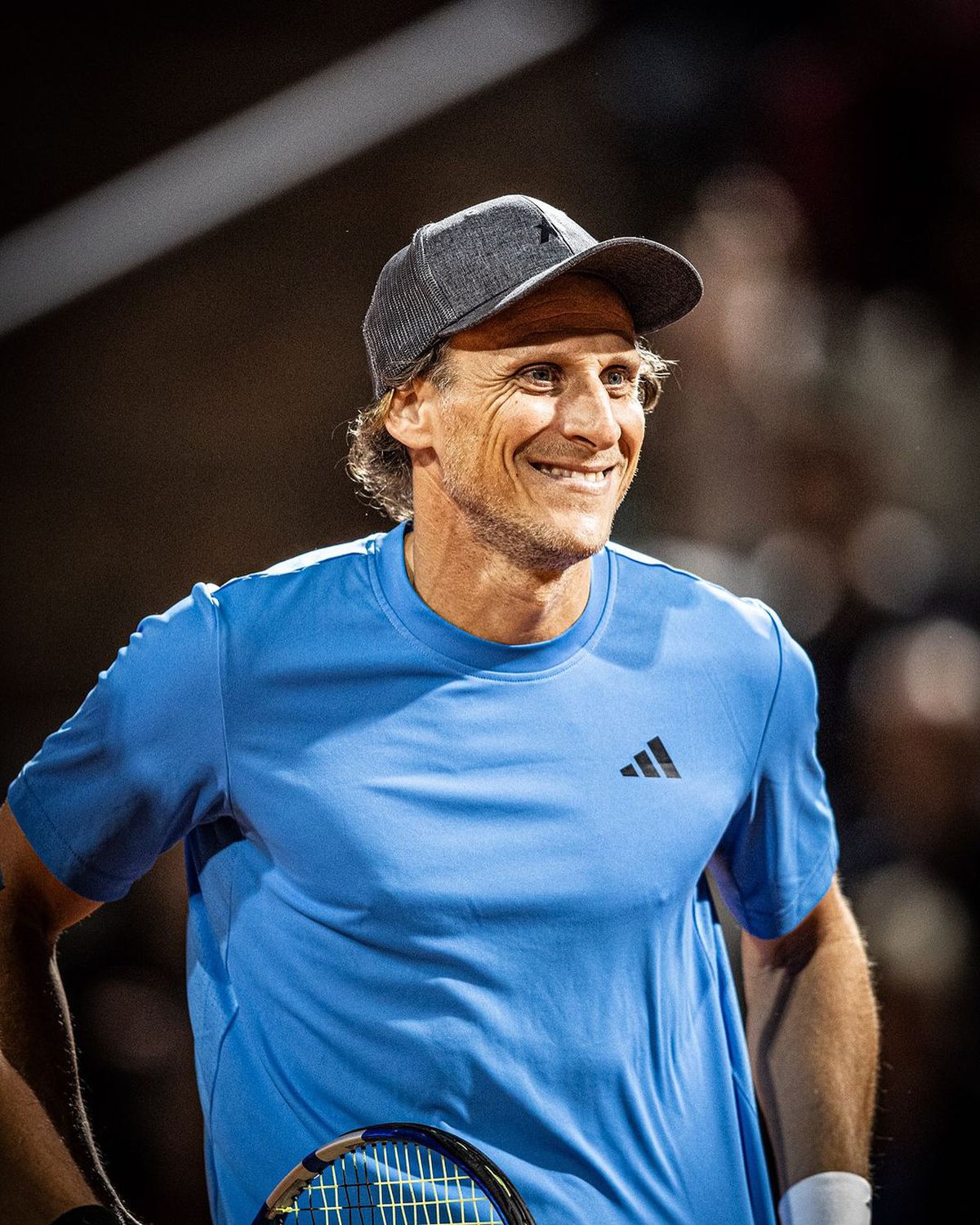 Diego Forlan la primul meci de tenis profesionist