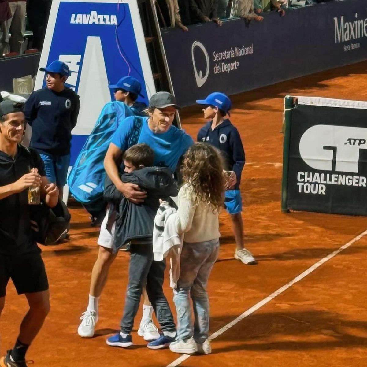 Diego Forlan la primul meci de tenis profesionist