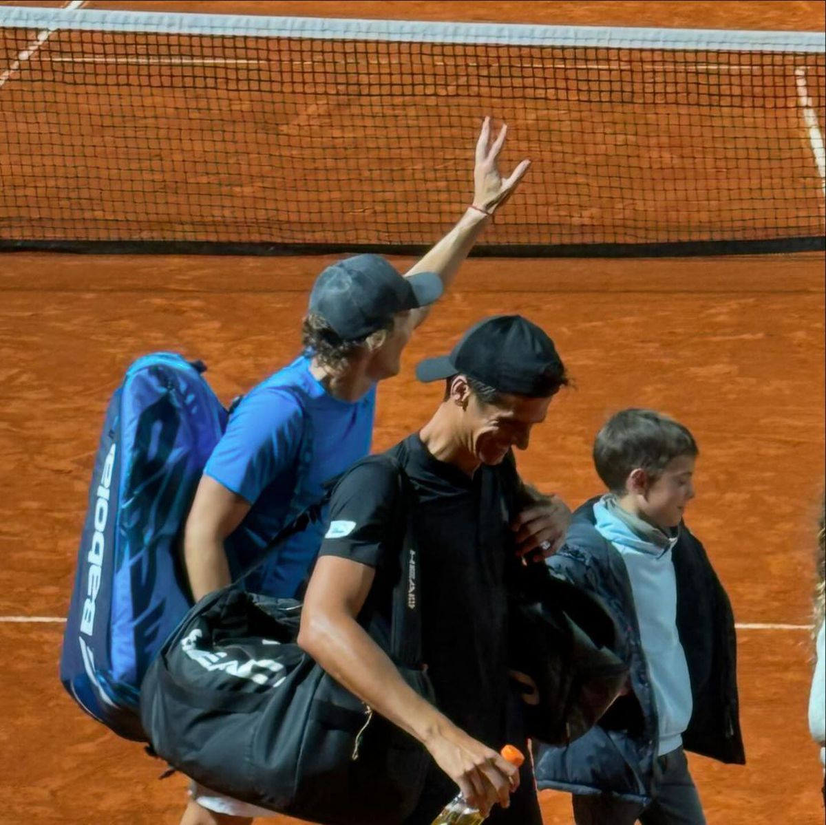 Diego Forlan la primul meci de tenis profesionist