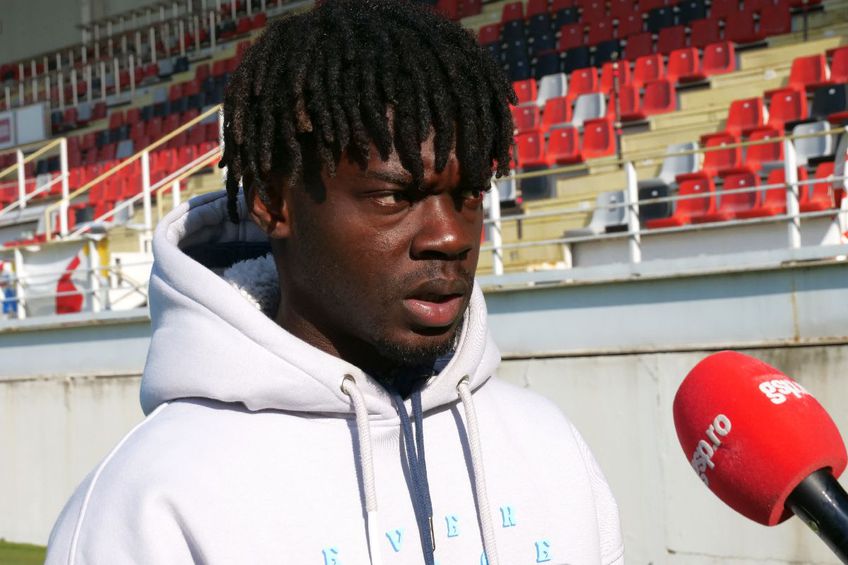 Aboubacar Campaore, în timpul interviului acordat echipei GSP / FOTO: Sebastian Culea