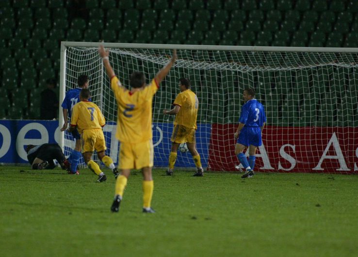 Imagini de la Bosnia - România, din septembrie 2002 / Sursă foto: Arhivă Gazeta Sporturilor