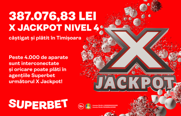 X Jackpot a trecut de 440.000 lei! Poate fi câștigat la oricare dintre cele peste 4000 de aparate