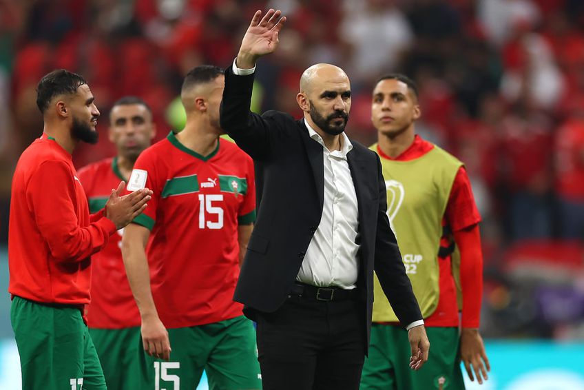 Franța a învins Marocul, scor 2-0, și s-a calificat în finala Campionatului Mondial. Walid Regragui (47 de ani), selecționerul naționalei africane, și-a îmbărbătat elevii la final.