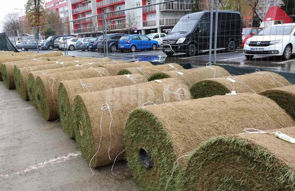 „Verde de Crăciun” » Se montează iarba pe șantierul din Superliga. Costuri totale: 2 milioane de euro