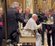 Neluțu Varga şi Pietro Chiodi, vizită privată la Papa Francisc. Foto: captură Fanatik