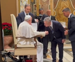 Neluțu Varga şi Pietro Chiodi, vizită privată la Papa Francisc. Foto: captură Fanatik